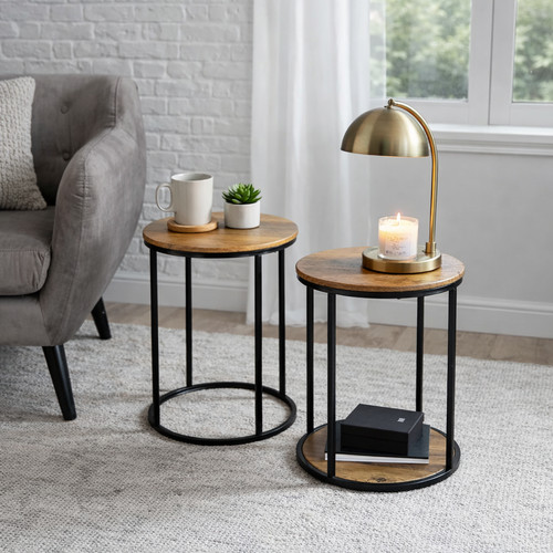 Nest tables rustic oak - nest,