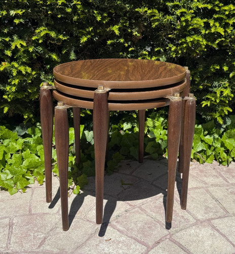 Mid century walnut stacking - mid,