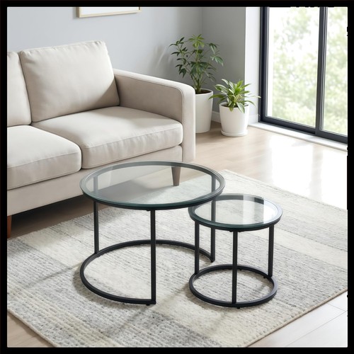 Stylish glass metal nesting - &,