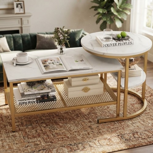 Sturdy faux marble nesting - marble,